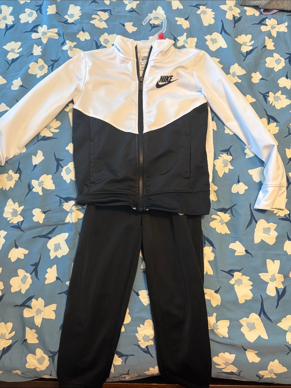 Nike Black & White Kids Zip Jacket and Pants Set
